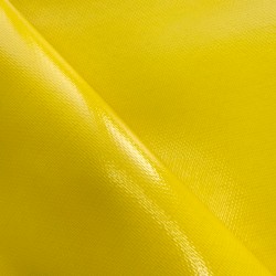 Ткань ПВХ 600 гр/м2 плотная, Жёлтый (Ширина 150см), на отрез  в Зеленодольске