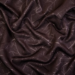 Ткань Блэкаут для штор &quot;Ледовое тиснение цвет Темно-Коричневый&quot; (на отрез)  в Зеленодольске