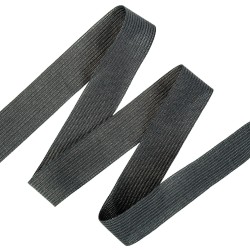Окантовочная лента-бейка, цвет Чёрный 22мм (на отрез)  в Зеленодольске