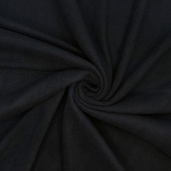 Ткань Флис Односторонний 130 гр/м2, цвет Черный (на отрез)  в Зеленодольске