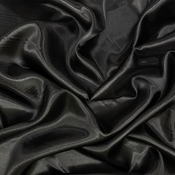 Ткань Атлас-сатин, цвет Черный (на отрез)  в Зеленодольске