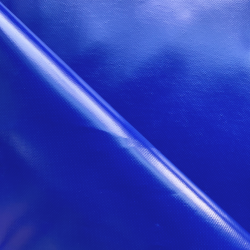 Ткань ПВХ 450 гр/м2, Синий (Ширина 160см), на отрез  в Зеленодольске